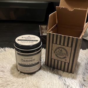 Malicious women co lavender & coconut water cancer zodiac sign candle NEW IN BOX